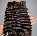 Deep Wave Weft Black Colour Hair Extensions - Virgin Hair