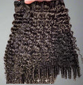 Eurasian Curly Weft Black Colour Hair Extensions - Virgin Hair