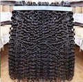 Indian Curly Weft Black Colour Hair Extensions - Virgin Hair