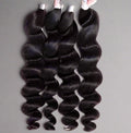 Loose Deep Weft Black Colour Hair Extensions - Virgin Hair
