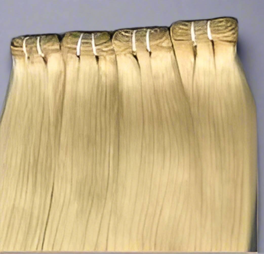Straight Weft Blonde Hair Extensions - Virgin Hair