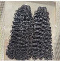 Tight Burmese Curly Weft Black Colour Hair Extensions - Virgin Hair
