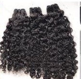Water Curly Weft Black Colour Hair Extensions - Virgin Hair